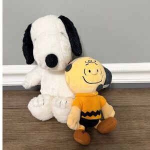 Peanuts Snoopy Charlie Brown Plush Bundle Kohls Cares Snoopy in Space 2pc‎ Set